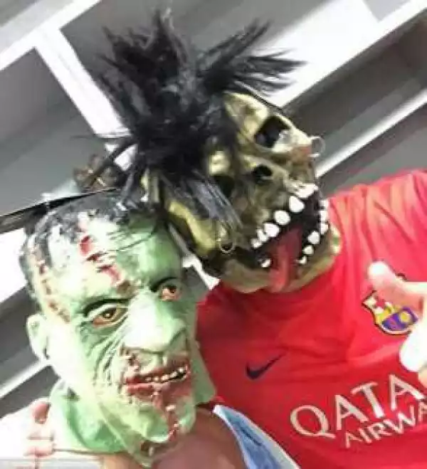 Barca Players Celebrated Halloween